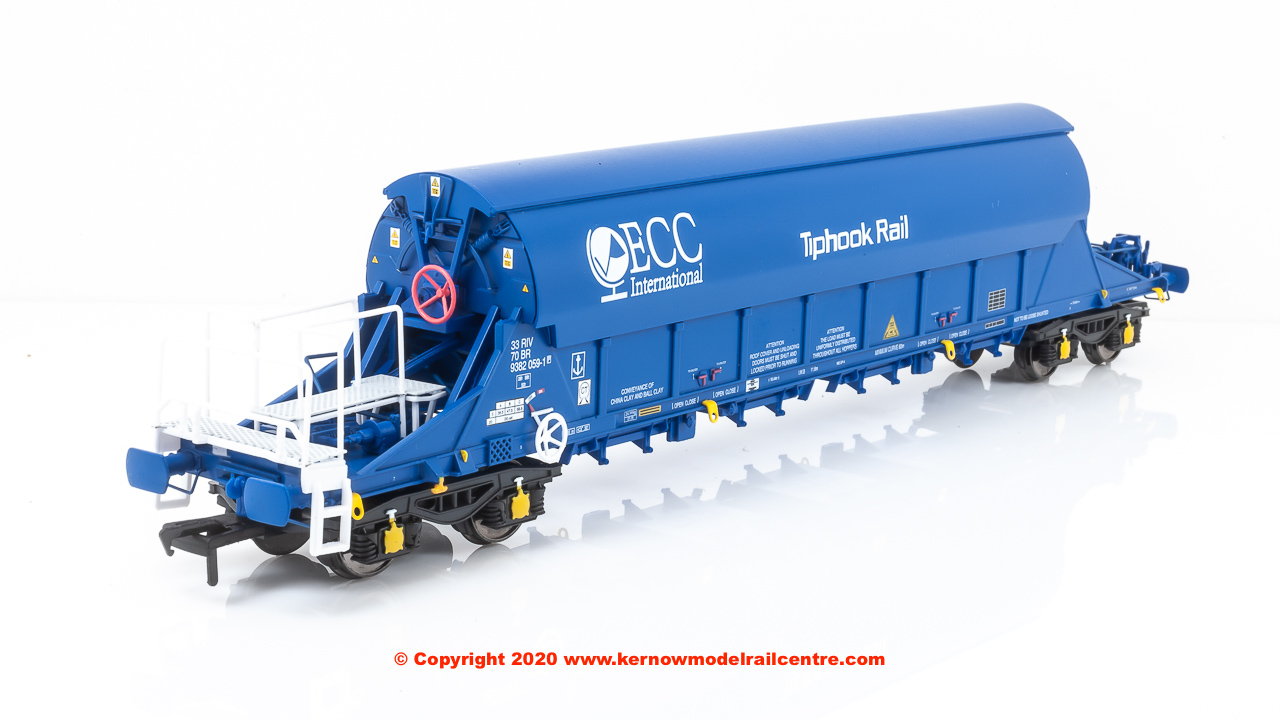 SB002L JIA TIGER China Clay Wagon number 33 70 9382059-1 in ECC International Blue livery with Tiphook Rail branding and pristine finish